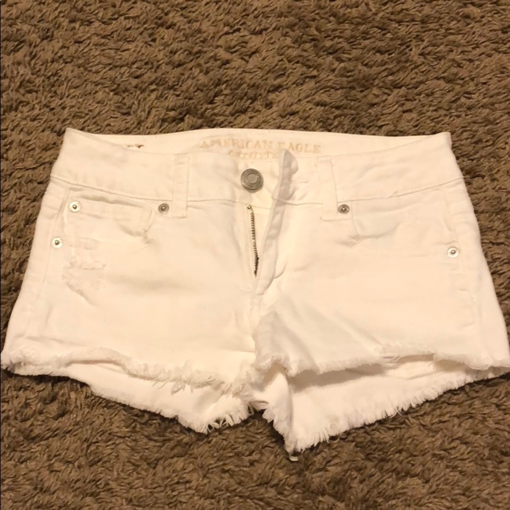 White American Eagle Jean Shorts